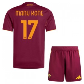 AS Řím Manu Kone 17 Domácí 2025-26 - Dětské Fotbalové Dresy (S/S)